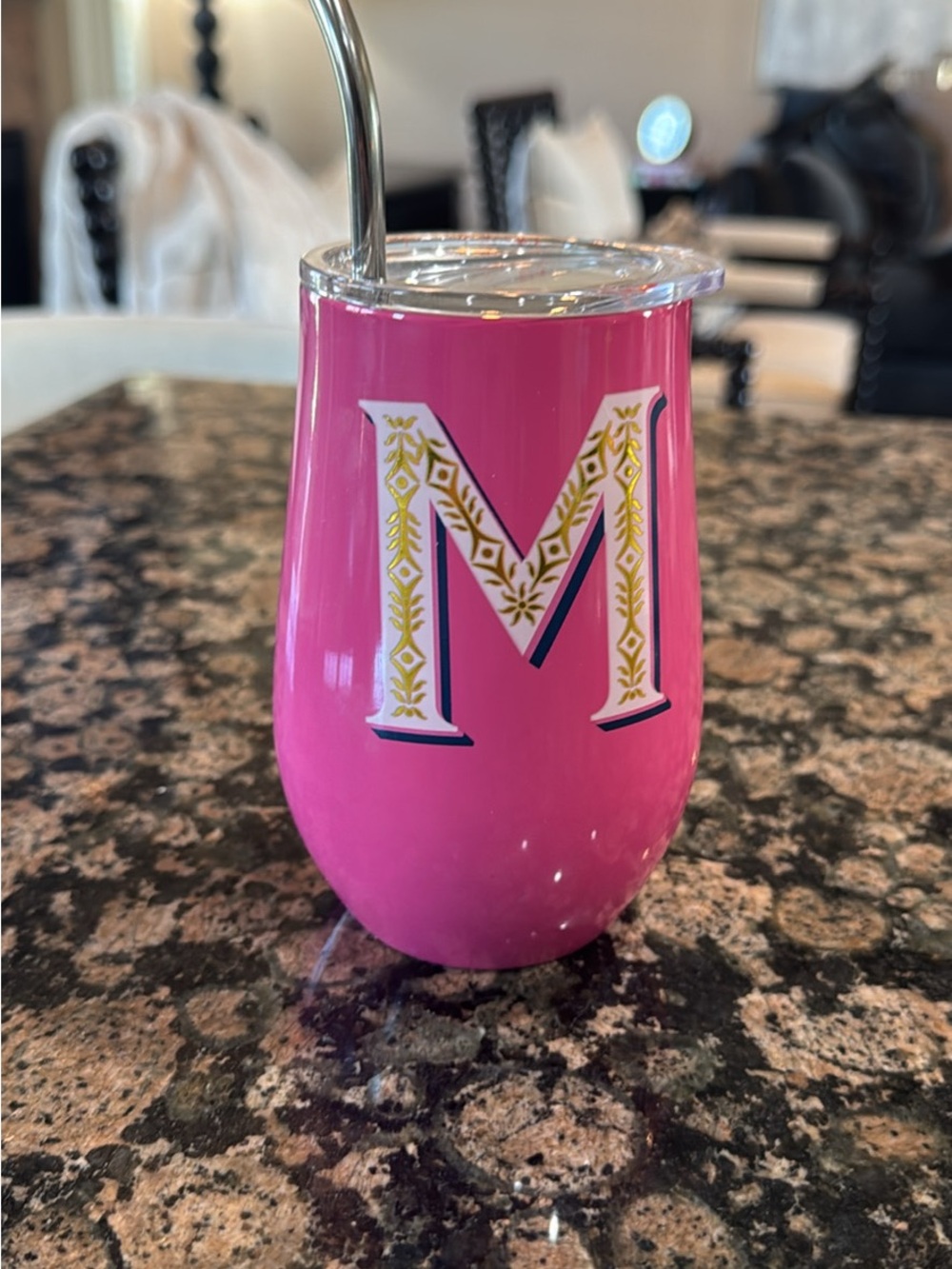 Opalhouse Pink Insulated Stemless Tumbler with Gold Monogram
